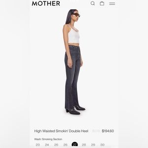 Mother denim high waisted, smokin heel.